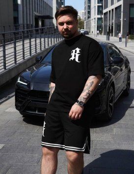 Комплект чоловічий футболка oversize + шорти бавовна _k16_S фото