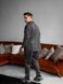 Мужской Свободный Замшевый графит Костюм | Рубашка + Брюки rb9 S фото 3