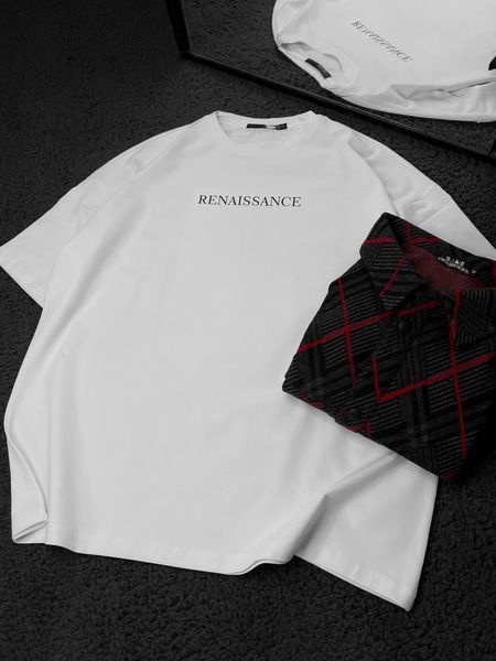 Мужская футболка белая базовая из хлопка 100% (S&ndash;XL) Fi4KK1__S фото