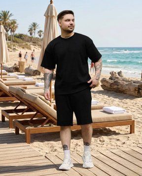 Футболка и шорты мужские черные. Размера S -XXXL _k1_S фото