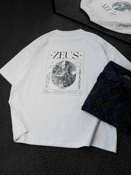 Мужская футболка белая базовая из хлопка 100% (S&ndash;XL) Fi4KK2__S фото
