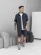 Чоловічий комплект із крепу короткий рукав графіт sa7_S фото 4