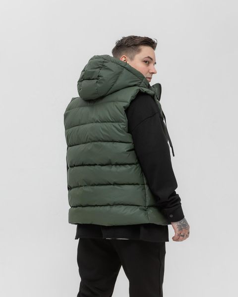 Жилетка чоловіча S&ndash;XL з капюшоном зелений Jl6_S фото