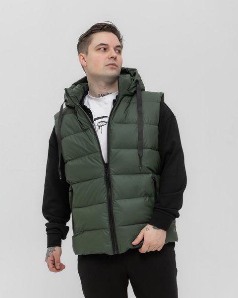 Жилетка чоловіча S&ndash;XL з капюшоном зелений Jl6_S фото