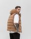Стильна чоловіча жилетка S&ndash;XL з капюшоном бежева Jl4_S фото 4