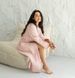 Женский вафельный халат 100% хлопок розовый Код: 1121_S/M фото 1